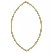 Anilla para montaje y tejido navette trabajada 21x13 mm de latón bruto