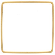 Anilla para montaje y tejido cuadrado 25 mm de latón bruto x1