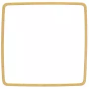 Anilla para montaje y tejido cuadrado 25 mm de latón bruto x1