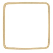 Anillo cuadrado de montaje y tejido de 16 mm en latón bruto x1