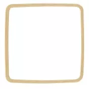 Anillo cuadrado de montaje y tejido de 16 mm en latón bruto x1