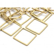 Anillo cuadrado de montaje y tejido de 16 mm en latón bruto x1