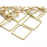 Anillo cuadrado de montaje y tejido de 16 mm en latón bruto x1