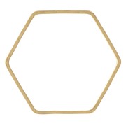 Anilla para montaje y tejido hexágono 21x19 mm de latón bruto x1