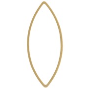 Anilla para montaje y tejido navette 41x17 mm de latón bruto