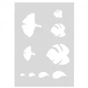 Plantilla para arcilla polimérica 210x148 mm diseños Hojas