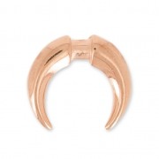 Dije de metal forma media luna ou corne a personalizar 15mm dorado rosa x1|raw }}