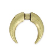 Dije de metal con forma de media luna o cuerno para personalizar, 14,5 mm - Bronce x1