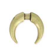 Dije de metal con forma de media luna o cuerno para personalizar, 14,5 mm - Bronce x1