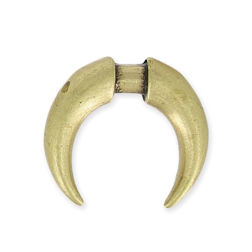 Dije de metal con forma de media luna o cuerno para personalizar, 14,5 mm - Bronce x1