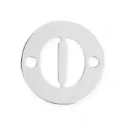 Entrepieza redonda 2 agujeros letra O 8.5 mm de Plata 925 x1