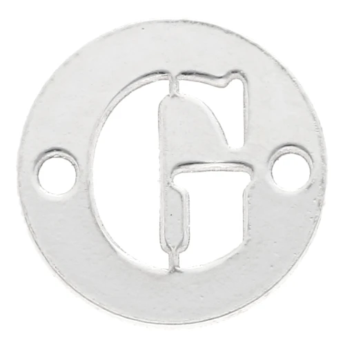 Entrepieza redonda 2 agujeros letra G 8.5 mm de Plata 925 x1
