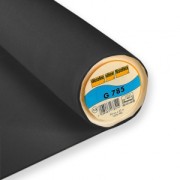 Fliselina tejida fina termoadhesiva y bi-stretch G785 Negro x 10cm