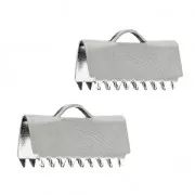 Terminales para apretar 15 mm de acero inox x4