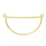 Entrepieza medio círculo 2 anillas a personalizar 20x37 mm Dorado con oro fino x1|raw }}