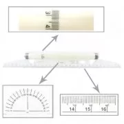 Rolling Ruler - Regla profesional - Plástico claro Métricas 30cm multiusos Dibujo