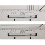 Rolling Ruler - Regla profesional - Plástico claro Métricas 30cm multiusos Dibujo