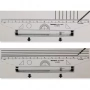 Rolling Ruler - Regla profesional - Plástico claro Métricas 30cm multiusos Dibujo