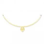 Colgante tubo engaste 4320 18x13 mm dorado con oro finox1