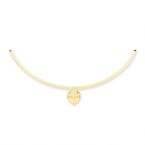 Colgante tubo engaste 4320 18x13 mm dorado con oro finox1