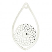 Colgante gota a engastar 53.5x31 mm a engastar 5817 6mm Chapado en plata fina|raw }}