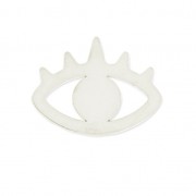 Entrepieza ojo buena suerte calada 20 mm plateado x1