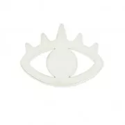 Entrepieza ojo buena suerte calada 20 mm plateado x1