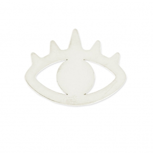 Entrepieza ojo buena suerte calada 20 mm plateado x1