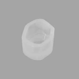 Molde de silicona para hacer dos cabuchones facetados fondos planos de resina
