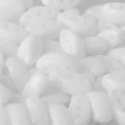 Perles en verre tchèque 3 trous Cali Beads 3x8mm Opaque White x30