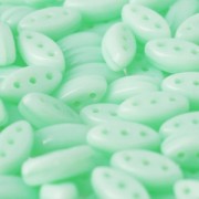 Cuentas de vidrio checa 3 agujeros Cali Beads 3x8mm Green Silk x30