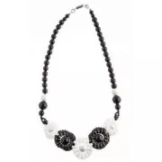 Cuentas de vidrio checa 3 agujeros Cali Beads 3x8mm Green Silk x30