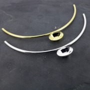 Colgante tubo engaste para cabuchón PureCrystal 4120 18x13 mm dorado rosa  x1