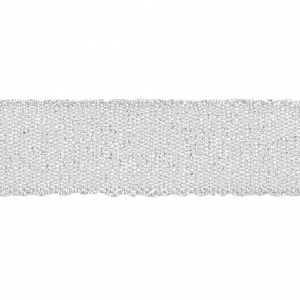 Cinta metalizado de poliéster Frou-Frou 12 mm Plateado x1m