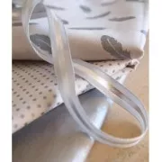 Cinta metalizado de poliéster Frou-Frou 12 mm Plateado x1m