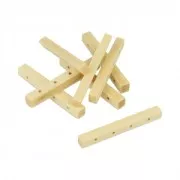 Surtido de 8 tubos de madera 4x48 mm agujeros 4x48 mm para hacer plastrón x1
