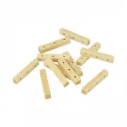 Surtido de 12 tubos de madera 3 agujeros 5x30 mm para hacer plastrón x1