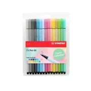 Etui de 15 stylos feutres Pen 68 STABILO pointe moyenne 1 mm Pastel Collection