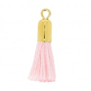 Pompón de algodón para creaciones DIY 17 mm - Rosa - Dorado x1|raw }}