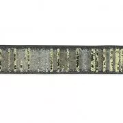 Cinta fantasía sintética 5 mm rayas oscuras con reflejos Dorados x1,2m