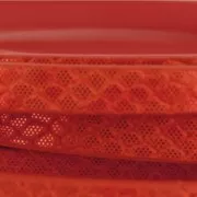 Cinta sintética fantasía 5 mm efecto reptil Rojo Coral Metalizado x1,2m