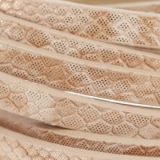 Cinta fantasía imitación de cuero 5 mm Efecto Reptil Sand Metalizado x1.2m