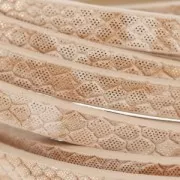 Cinta sintética fantasía 5 mm efecto reptil Sand Metallic x1,2m