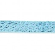 Cinta fantasía imitación de cuero 5 mm Efecto Reptil Azul Metalizado x1.2m|raw }}