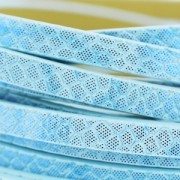 Cinta fantasía imitación de cuero 5 mm Efecto Reptil Azul Metalizado x1.2m