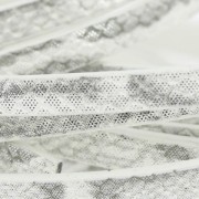 Cinta fantasía imitación de cuero 5 mm Efecto Reptil Blanco Metalizado x1.2m