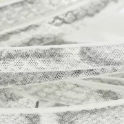 Cinta sintética fantasía 5 mm efecto reptil Blanco metalizado x1,2m