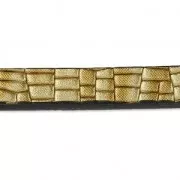 Cinta sintética de fantasía efecto reptil dorada de 5 mm x1,2m
