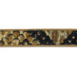 Cinta sintética fantasía 5 mm efecto reptil Marrón x1,2m