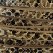 Cinta de fantasía imitación cuero 5 mm efecto reptil marrón x1,2m